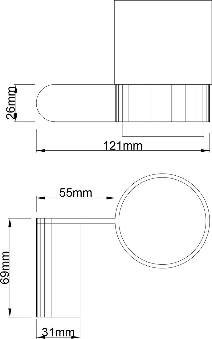 Стакан для зубной щетки и пасты Lauter 21SH1062 (Matt Black)