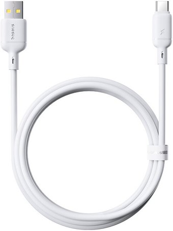 Кабель Baseus Silky Fast Charging Data Cable USB Type-A - USB Type-C 3A (2 м, белый)