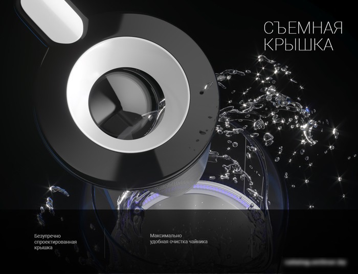 Электрический чайник Polaris PWK 1753CGL (черный/белый)