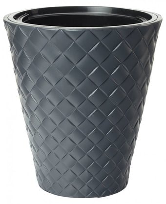 Кашпо Form-Plastic с вкладышем Маката 2820 (антрацит)