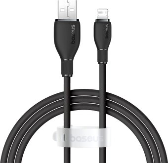 Кабель Baseus Pudding Series Fast Charging Cable 2.4A USB Type-A - Lightning (1.2 м, черный)