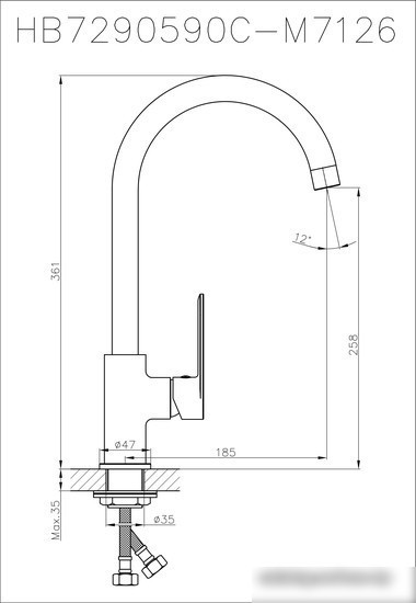 Смеситель Haiba HB70590 (хром)