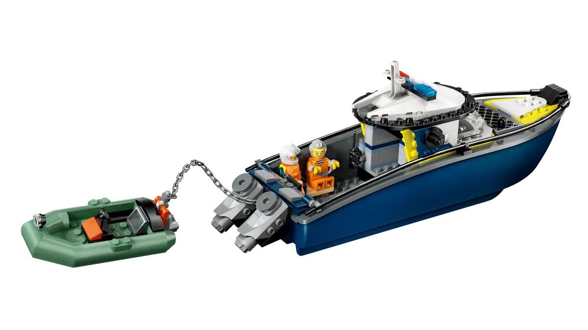 Конструктор LEGO City Полицейская погоня на лодке 60456
