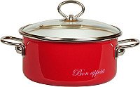 Кастрюля СтальЭмаль Bon Appetit 8SD225S (вишневый) Кастрюля СтальЭмаль Bon Appetit 8SD225S (вишневый)