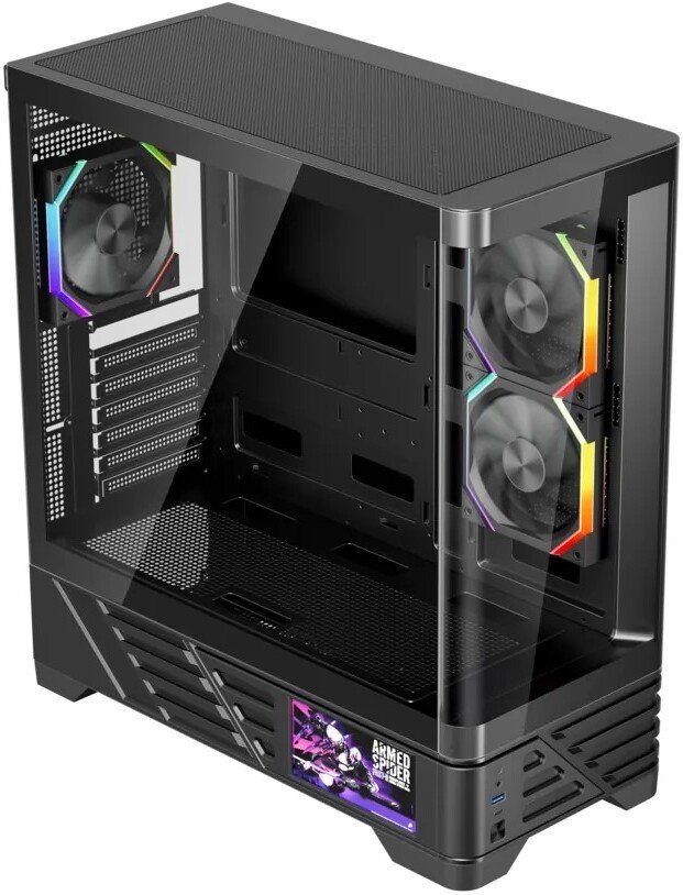 Корпус 1stPlayer MC8 MC8-BK-2FH7R-1FH7-HUB3 (черный)