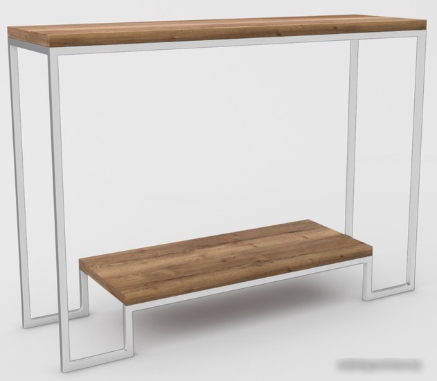 Консольный стол Hype Mebel Голд 100x35 (белый/дуб галифакс олово) Консольный стол Hype Mebel Голд 100x35 (белый/дуб галифакс олово)