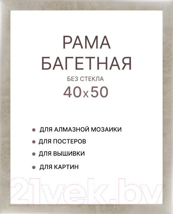 Фоторамка Декарт 40x50 8Л3082 (серебристый)
