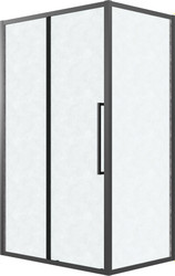 Душевой уголок Grossman Cosmo 130x90x195 120.K33.02.1390.21.02 (черный матовый/стекло шиншилла)