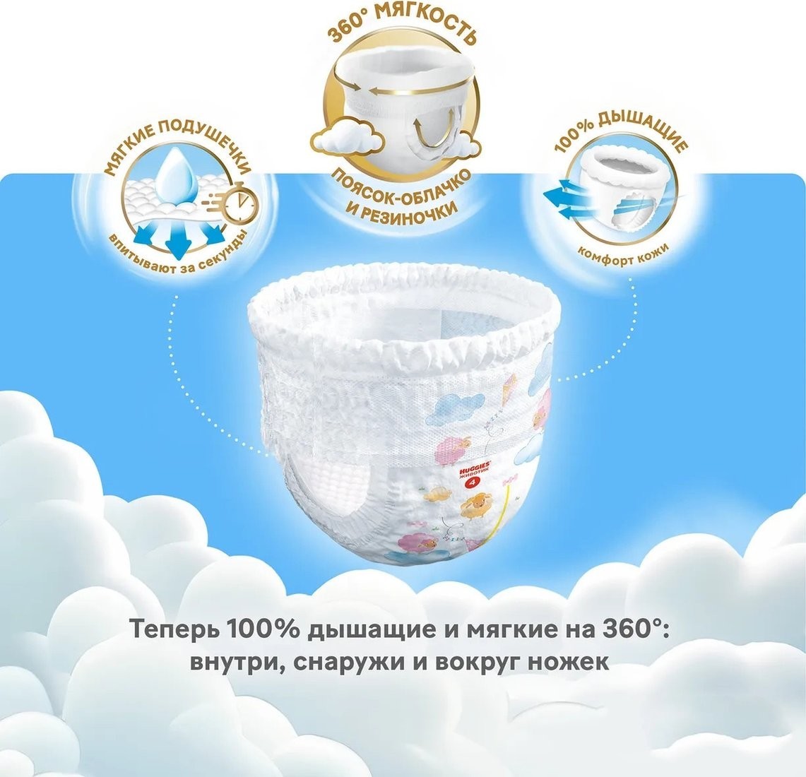 Трусики-подгузники Huggies Ultra Comfort Mega 4 Girl (46 шт)