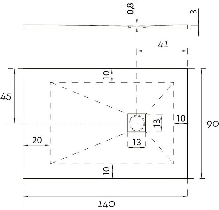 Душевой поддон Aquanet Pleasure New 140x90 258879
