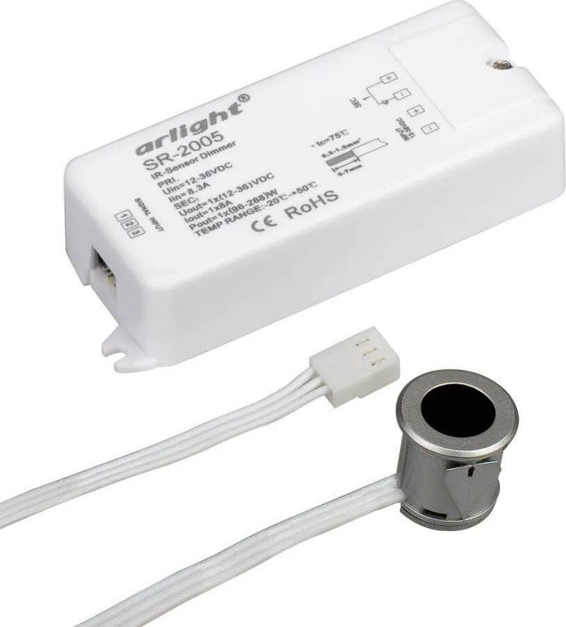 Диммер для одноцветных лент (без RGB) Arlight SR-2005 Silver-R 020211