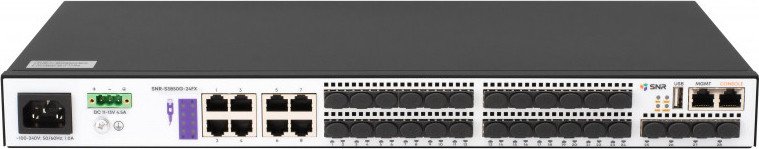 Управляемый коммутатор 3-го уровня SNR SNR-S3850G-24FX Управляемый коммутатор 3-го уровня SNR SNR-S3850G-24FX