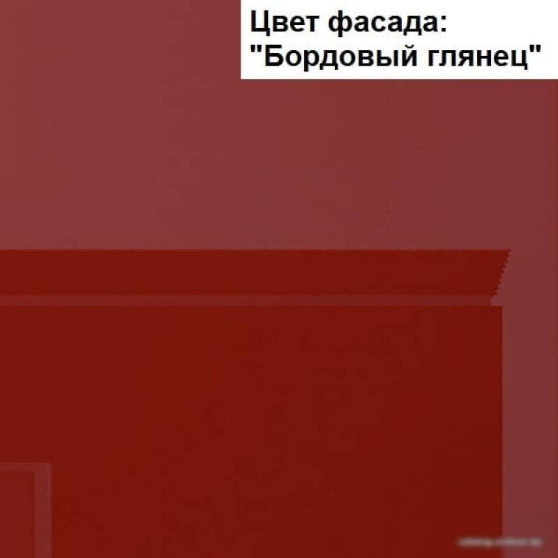 Готовая кухня Интерлиния Мила Gloss 1.88x2.4 левая (бордовый-черный)