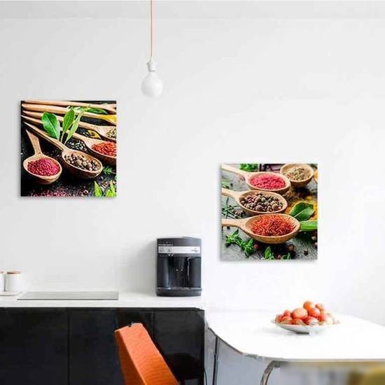 Картина на стекле Stamprint Специи в ложках 6 КТ015 (50x50)