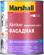 Краска Marshall Akrikor фасадная силикон-акриловая BW 0.9 л (белый матовый)