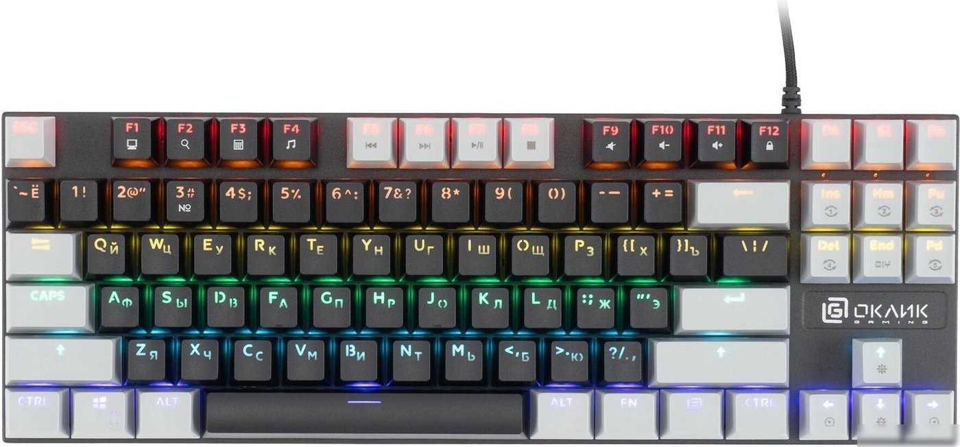 Клавиатура Оклик K600X (черный/серый)