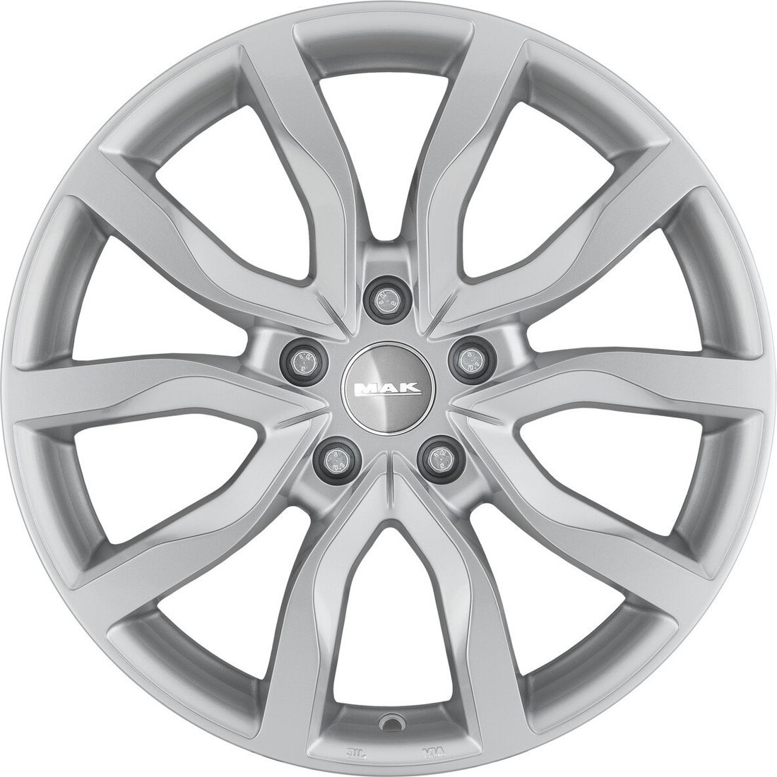 Литые диски MAK Highlands 19x8" 5x108мм DIA 63.4мм ET 45мм Silver