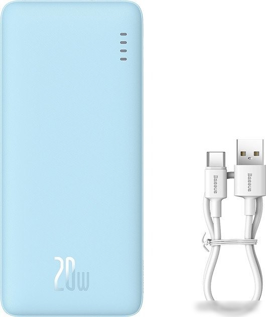 Внешний аккумулятор Baseus Airpow Fast Charge Power Bank 20W 20000mAh (голубой)