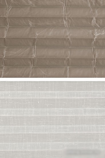 Плиссе Delfa Basic Сrush СПШ-35201/3504 Basic Transparent (73x160, тауп/белый)