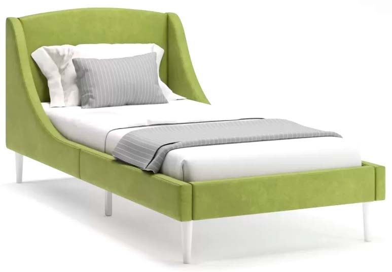 Кровать MONOFIX Лотти 90x200 (микровелюр/оливковый)