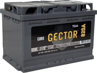 Автомобильный аккумулятор AKOM GECTOR 75 R (75 А·ч)