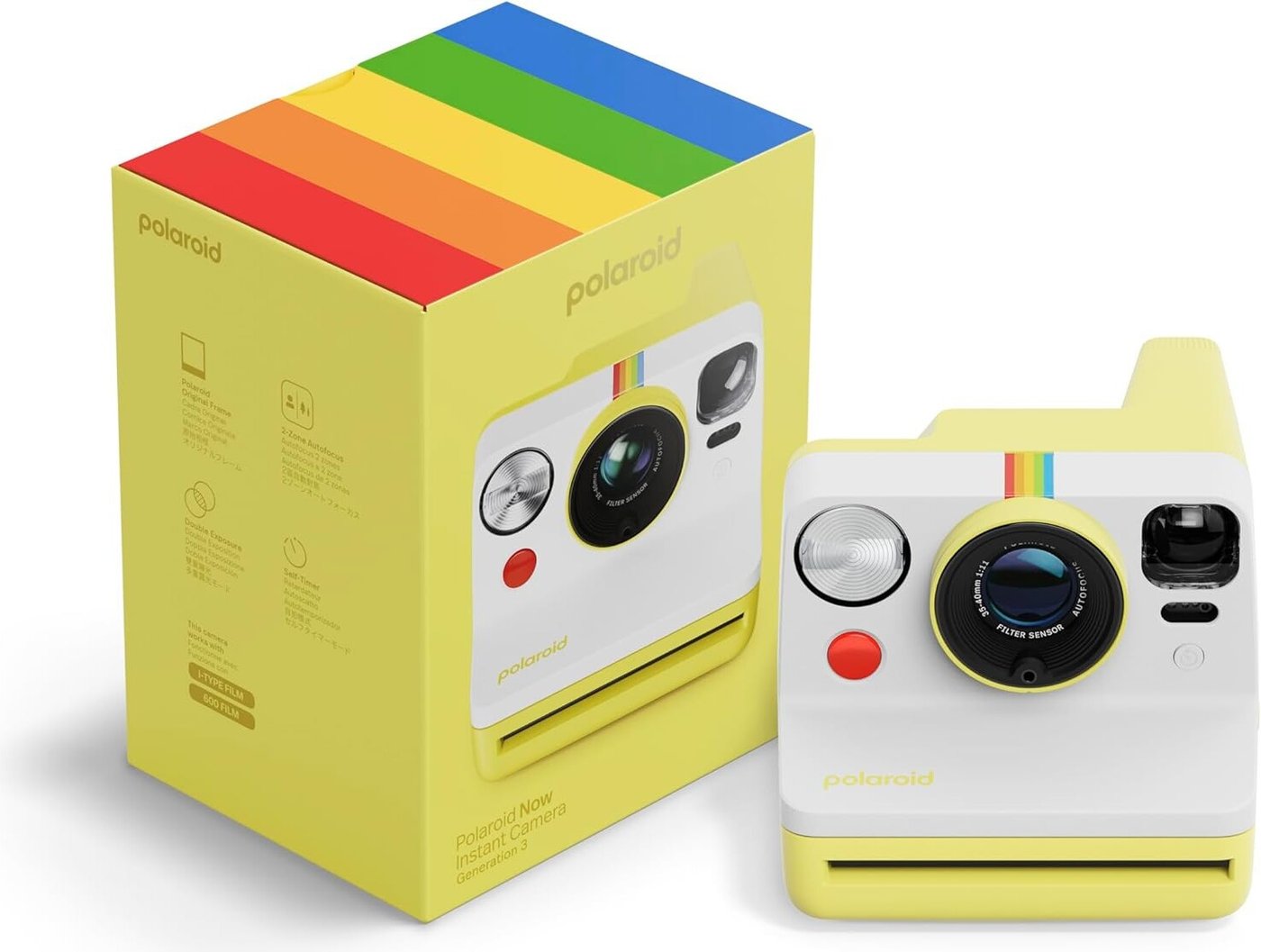 Фотоаппарат Polaroid Now Instant Camera Generation 3 (желтый/белый)