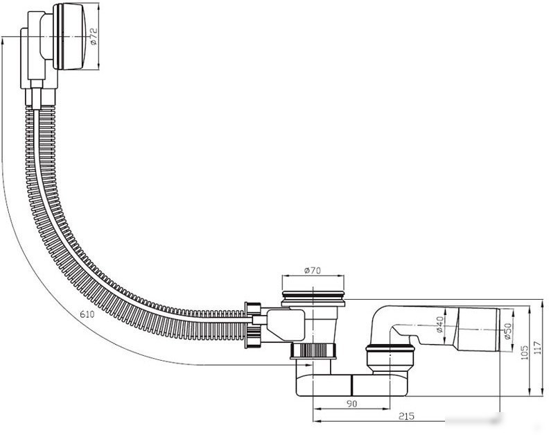 Сифон Plast Brno EVSC150