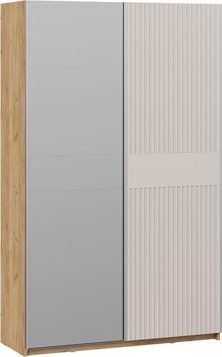 Шкаф-купе Трия Оскар Хилтон Т2 1400 271068 (ручка серебро/дуб крафт золотой/кашемир сатин)