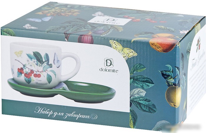 Чашка с блюдцем DolomitE Fruit Garden L2521161