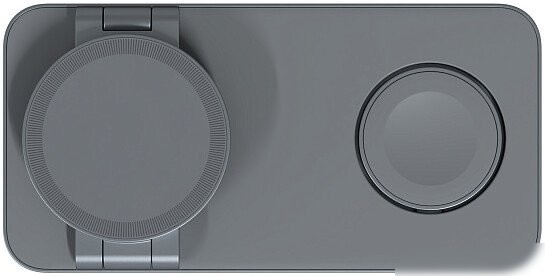 Беспроводное зарядное Magssory Yoga 3 в 1 Charging Station для Apple Qi2 WCH016m (темно-серый)