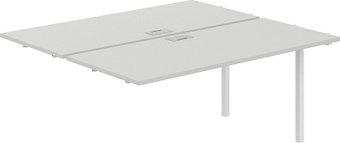 Офисный стол Norden 320х143.8х75 SG.216.SH.44.WH (белый/серый бархат)