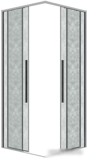 Душевой уголок Grossman Galaxy 100x100x195 300.K33.01.1010.10.02 (хром/шиншилла стекло)