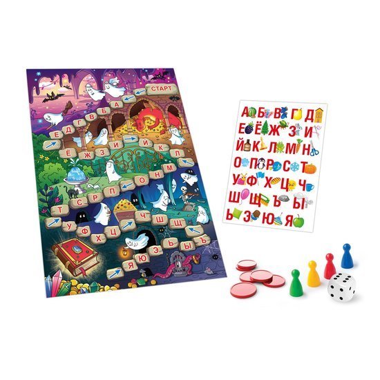 Детская настольная игра Русский стиль Тренажер Азбука 03413
