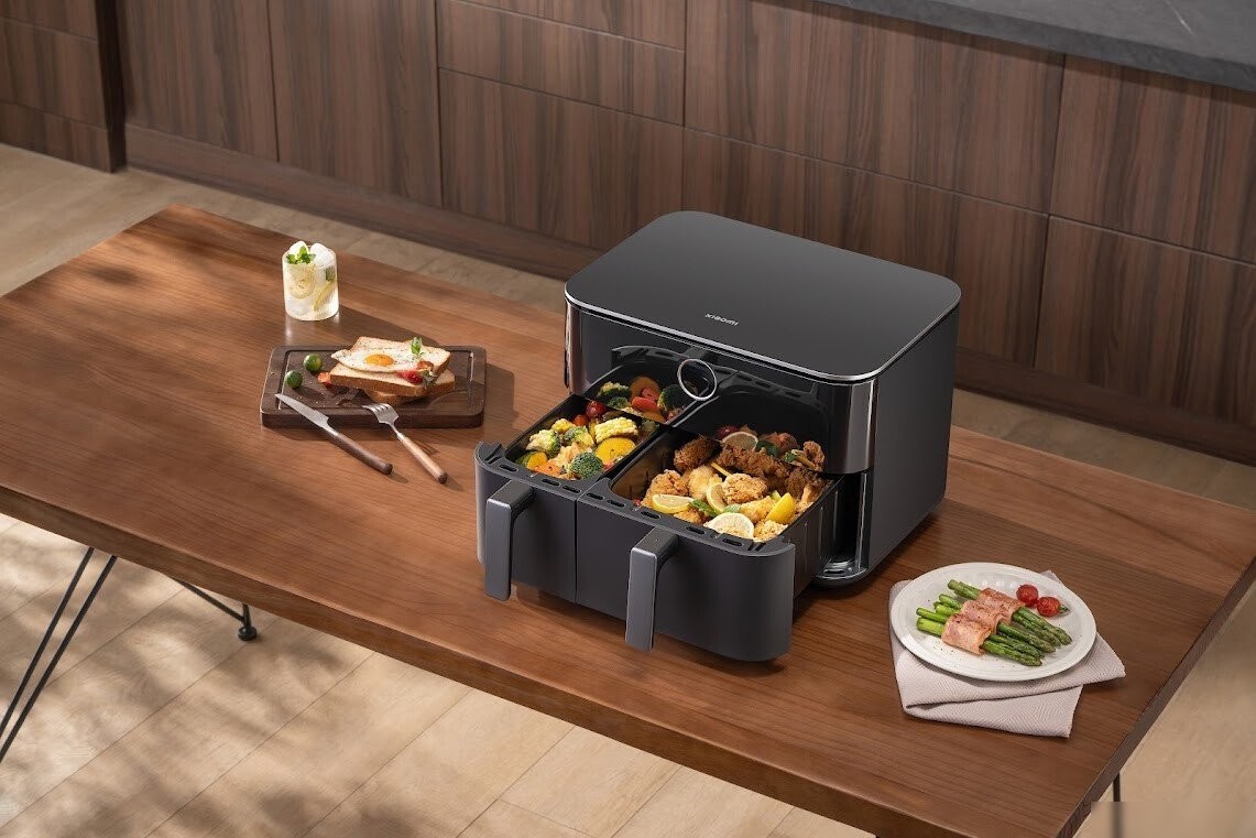 Аэрогриль (аэрофритюрница) Xiaomi Dual Zone Air Fryer 10L MAF-D1001 (евровилка)