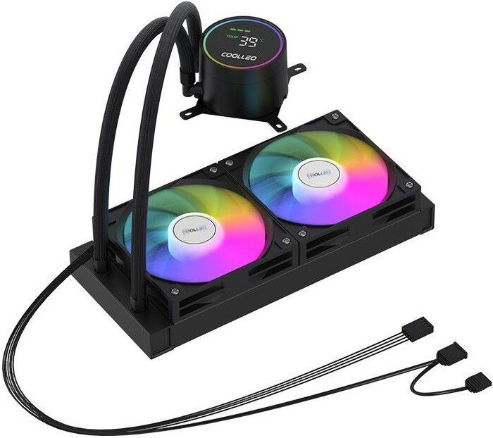 Система жидкостного охлаждения для процессора Coolleo Ice Fairy Dig 240 Lite (черный)