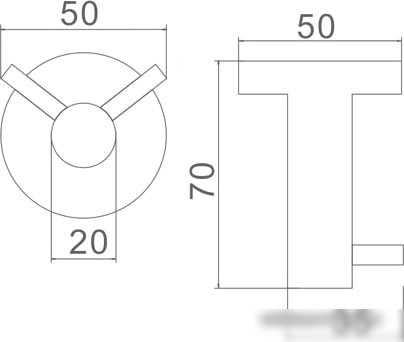 Крючок для ванны Ledeme L71705B-2