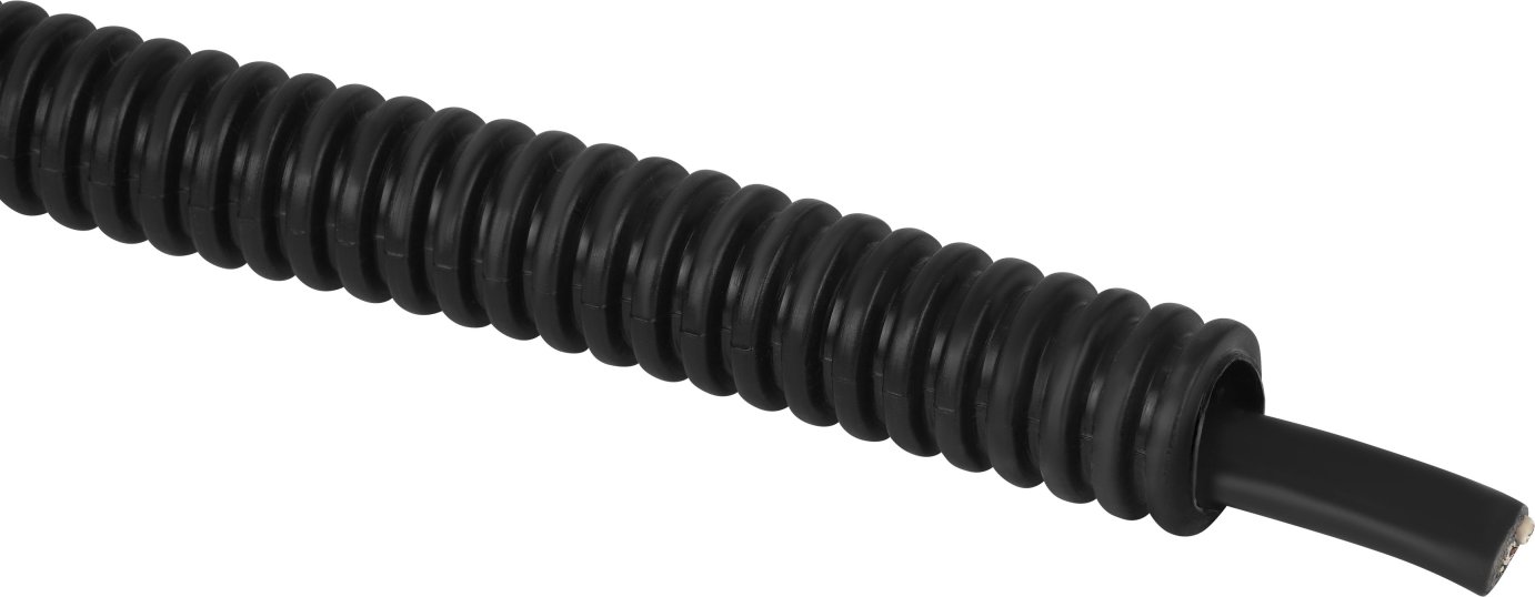 Труба для кабеля Эра d20 с кабелем ВВГ-Пнг(А)-LS 3x2.5 Б0071498 (50м, черный)