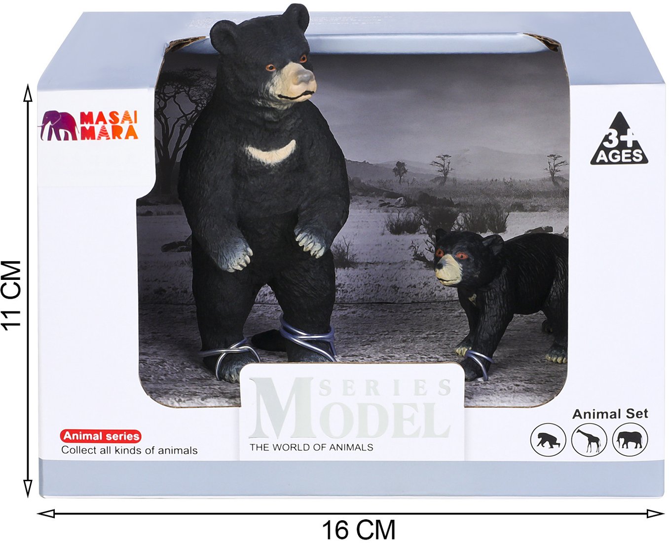 Набор фигурок Masai Mara Мир диких животных. Семья гималайских медведей MM211-122
