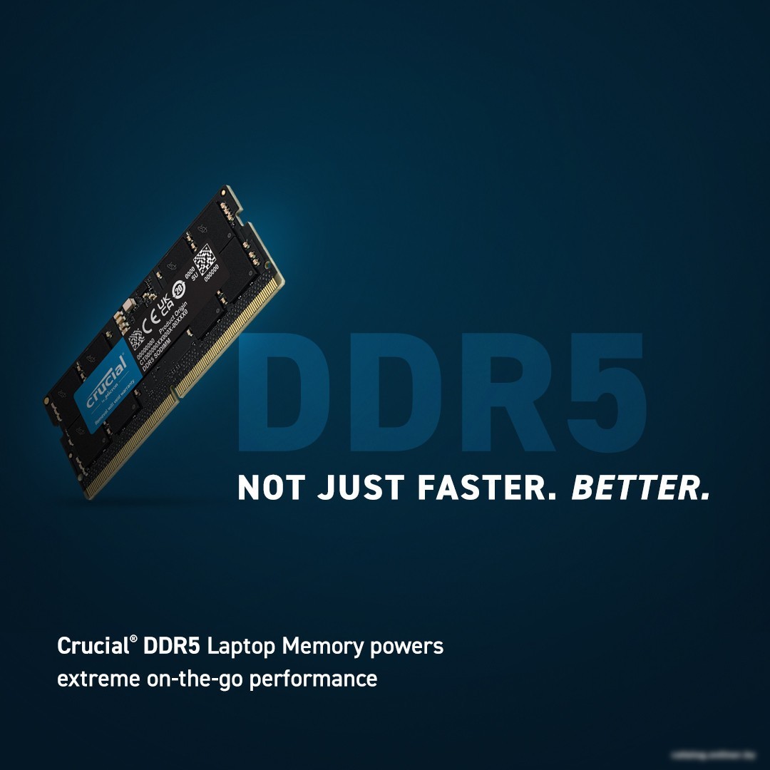 Оперативная память Crucial 16ГБ DDR5 SODIMM 5600МГц CT16G56C46S5
