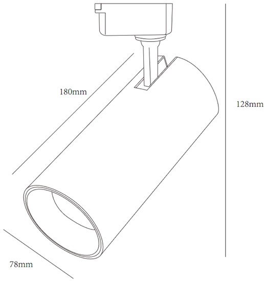 Трековый светильник ЭРА TR5-30 COB BK Б0049055