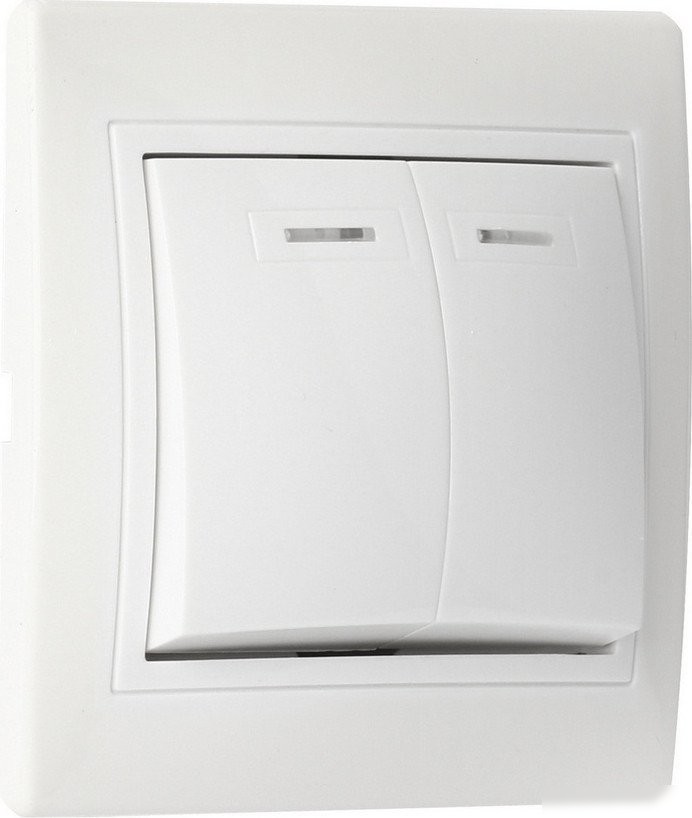 Выключатель SmartBuy Венера SBE-01w-10-SW2-1