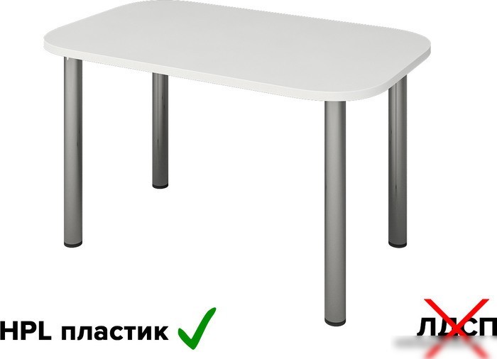 Кухонный стол Senira Р-001 (белый глянец/хром)