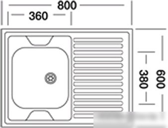 Кухонная мойка Kromevye EC 220 D