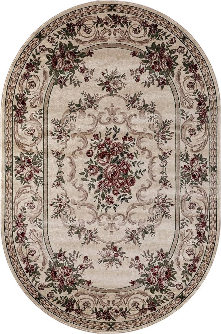 Ковер для жилой комнаты Merinos Colizey D057-OVAL-CREAM (1.5х2.3)