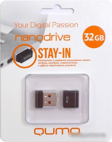 USB Flash QUMO NanoDrive 32Gb Black