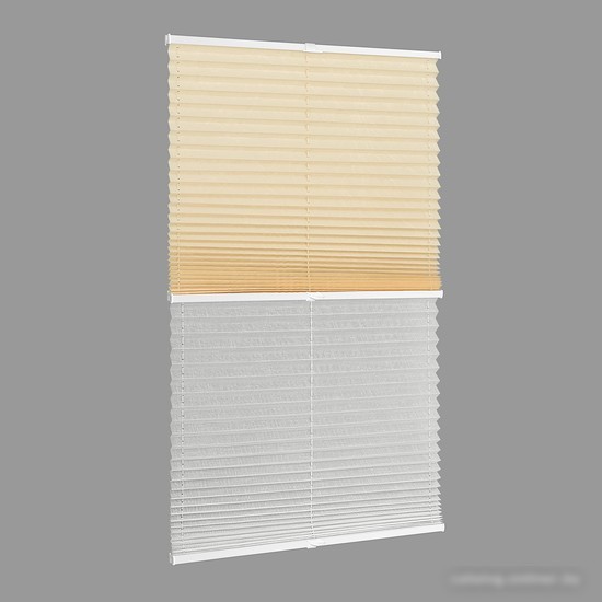 Плиссе Delfa Basic Crush СПШ-35501/3504 Basic Transparent (73x160, ваниль/белый)