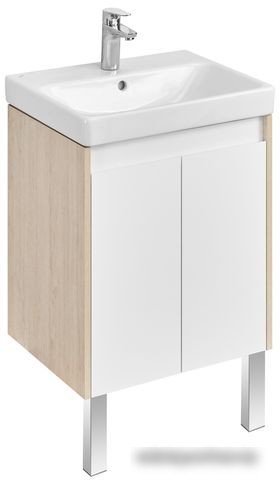 Акватон Тумба с умывальником Сканди Doors 55 1A2788K0SDB20 (белый/дуб верона)