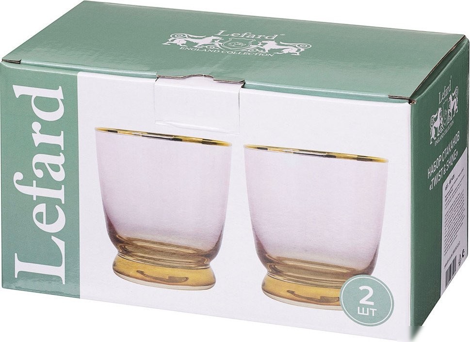 Набор стаканов для коктейлей Lefard Twist&Shine Pink 687-004 (2шт)
