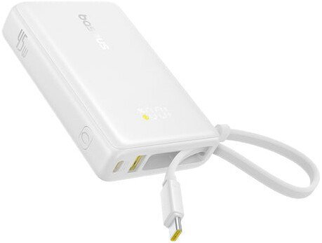 Внешний аккумулятор Baseus Picogo PPPG-1W45C Digital Display Power Bank 45W 10000mAh (белый)