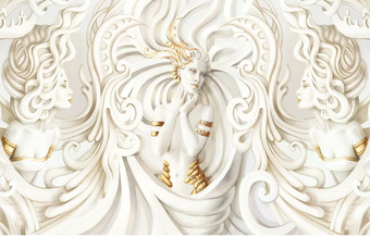 Фотообои Citydecor Статуи 3D 400x254